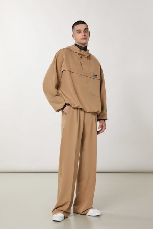 Beige Patrizia Pepe Regular Fit Soft Pants | YAC721450