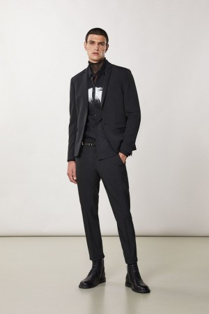 Black Patrizia Pepe Ankle Pants With Zipper | BFA720683