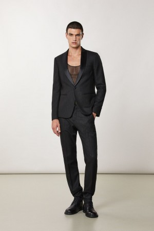 Black Patrizia Pepe Classic Slim Fit Pants | IWD206591