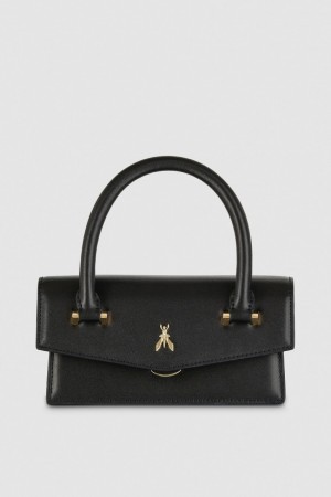 Black Patrizia Pepe Fly Bamby Shoulder Bag With Handles | FYL679043