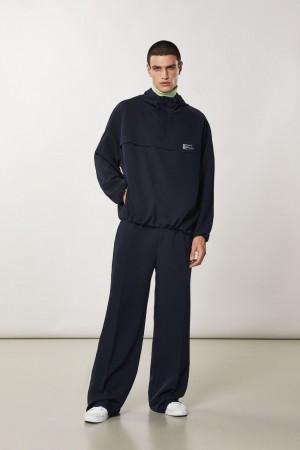 Blue Patrizia Pepe Regular Fit Soft Pants | DGT304195