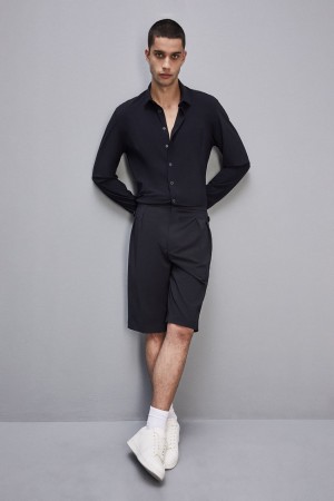 Blue Patrizia Pepe Slim Fit Jersey Shirt | IPS648371