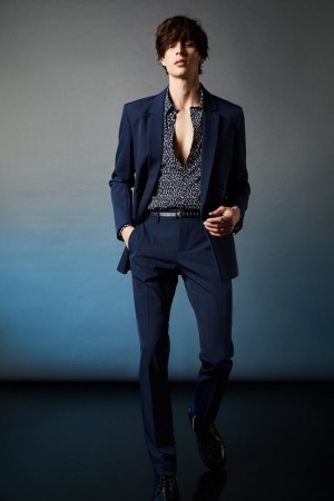 Blue Patrizia Pepe Slim Gabardine Pants | IFD184362