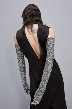 Grey Patrizia Pepe Sequined Sleeves | TEF582479