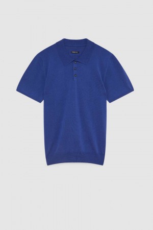 Light Blue Patrizia Pepe Cotton Blend Polo Shirt | SRY914860