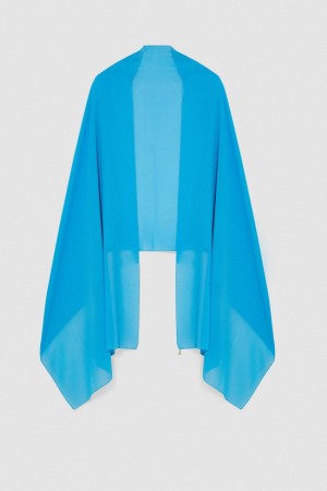 Light Blue Patrizia Pepe Crepe Stole | XTR861395