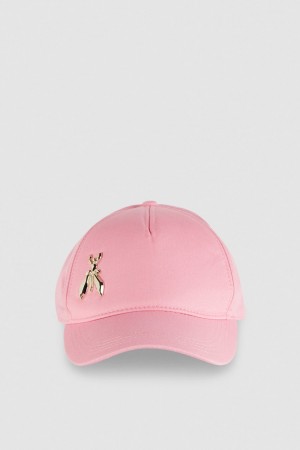 Pink Patrizia Pepe Cotton Fly Baseball Cap | PHM519078