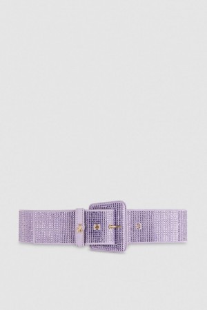 Pink Patrizia Pepe High-waisted Belt With Rhinestones | CDQ842391