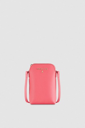 Pink Patrizia Pepe Phone Holder With Shoulder Strap | QEU430156