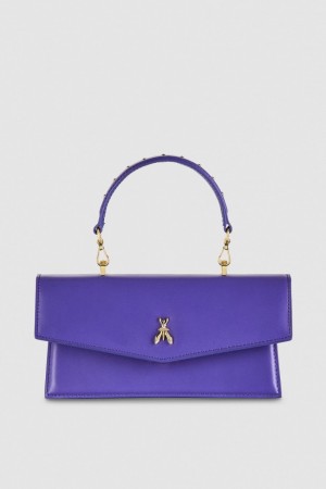 Purple Patrizia Pepe Fly Bamby Leather Shoulder Bag | RUI579032