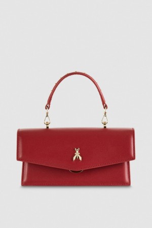 Red Patrizia Pepe Fly Bamby Leather Shoulder Bag | BNV604529