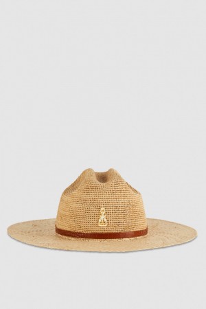 White Patrizia Pepe Cowboy Hat With Leather Strap | YSX649587