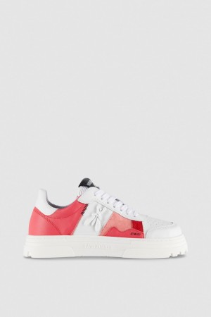 White Patrizia Pepe Leather Sneakers | ZRG164023
