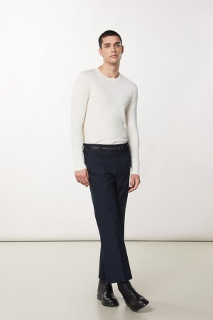White Patrizia Pepe Slim Fit Wool Sweater | HYA832907