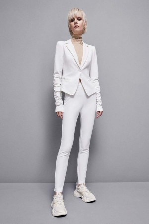 White Patrizia Pepe Slim Pants | DPV398410