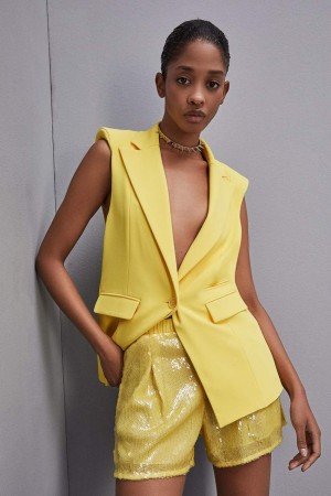 Yellow Patrizia Pepe All-over Sequin Short | NJY841536